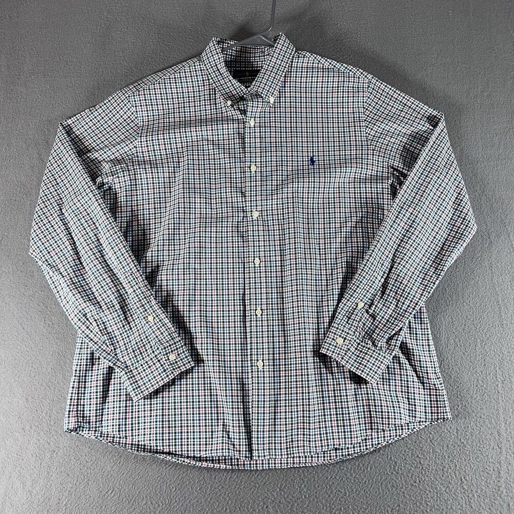 POLO Ralph Lauren Blue Label Classic Fit 100% cotton XXL , Plaid
